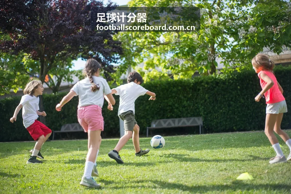 足球计分器在室内训练馆运行的背面视图